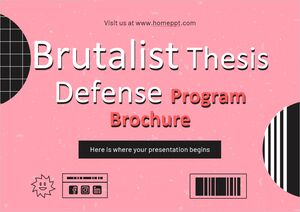 Brochure du programme de soutenance de thèse brutaliste