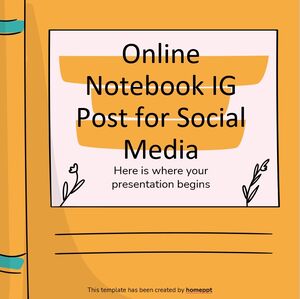 Internetowy notatnik IG Post dla mediów społecznościowych