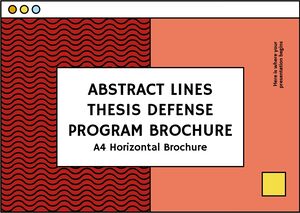 抽象的なラインの論文防衛プログラムのパンフレット