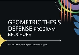 Brochure del programma di difesa della tesi geometrica