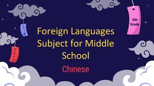 วิชาภาษาต่างประเทศสำหรับมัธยมต้น - ชั้นประถมศึกษาปีที่ 6: ภาษาจีน