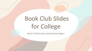 Slides do clube de livros para faculdade