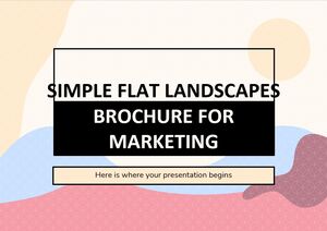 Folleto de paisajes planos simples para marketing