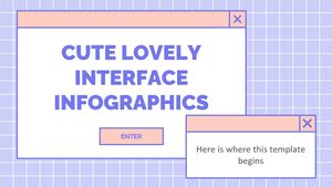 Infografica interfaccia adorabile e carina