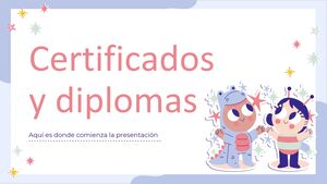 Certificados e diplomas Candy Color para educação