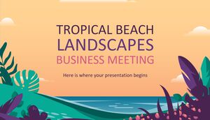Tropikal Plaj Manzaraları İş Toplantısı