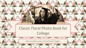 Klasyczna fotoksiążka z motywem kwiatowym dla uczelni