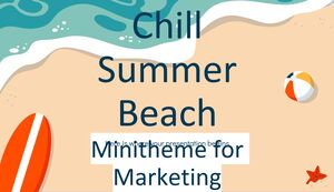 用于营销的寒冷夏季海滩迷你主题