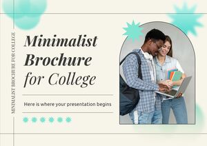 Minimalistische Broschüre für das College