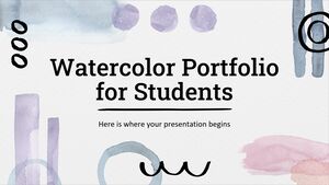 学生向けの水彩画ポートフォリオ