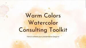 Boîte à outils de conseil en aquarelle aux couleurs chaudes