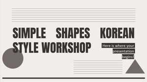 Atelier de stil coreean de forme simple