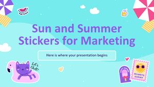 Pegatinas de sol y verano para marketing
