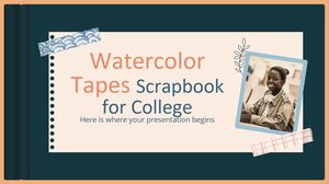 Watercolor Tapes Scrapbook for College