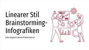 Brainstorming-Infografiken im linearen Stil