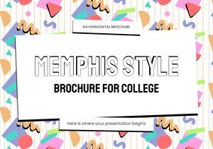 Broszura w stylu Memphis dla uczelni