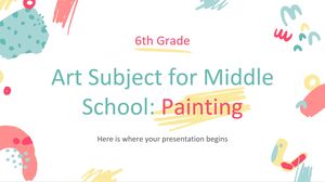 Materia artistica per la scuola media - 6a elementare: Pittura
