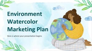 Umwelt-Aquarell-Marketingplan
