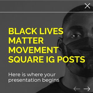Posty na IG kwadratu Black Lives Matter Movement