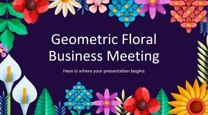 幾何学的な花のビジネスミーティング