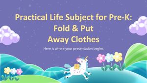 유아원 실생활 과목: 옷을 접고 정리하기