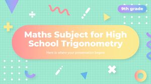 Matière mathématique pour le lycée - 9e année : Trigonométrie