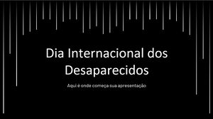 Journée internationale des victimes de disparitions forcées