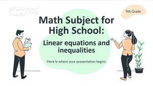 Mathematikfach für die Oberschule – 9. Klasse: Lineare Gleichungen und Ungleichungen