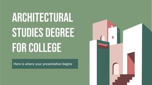 Architectural Studies Degree for College