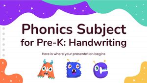 Предмет фонетики для Pre-K: почерк