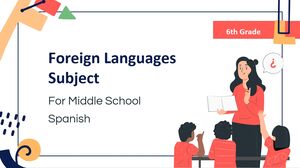 مادة اللغات الأجنبية للمدرسة المتوسطة - الصف السادس: الإسبانية