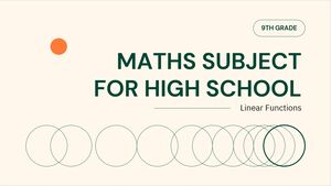 Mathematikfach für das Gymnasium – 9. Klasse: Lineare Funktionen