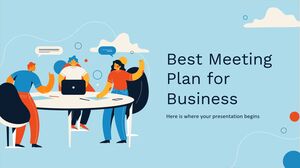 Cel mai bun plan de întâlnire pentru afaceri