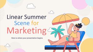 Lineare Sommerszene für Marketing