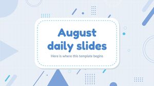 الشرائح اليومية لشهر أغسطس