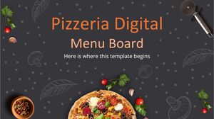 Tableau de menu numérique pour pizzeria