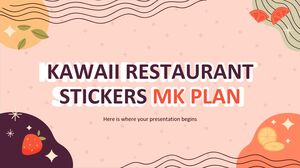 สติ๊กเกอร์ร้านอาหาร Kawaii แผน MK
