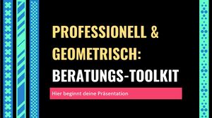 Professionelles und geometrisches Beratungs-Toolkit