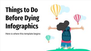 Infografiken über Dinge, die man vor dem Sterben tun sollte