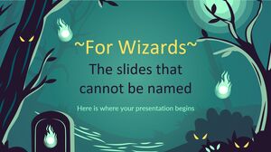 마법사를 위한: 이름을 지정할 수 없는 슬라이드