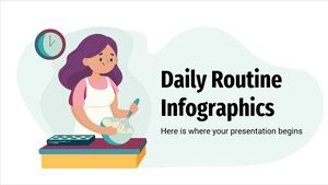 Infografiki codziennej rutyny