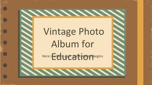 Álbum de fotos vintage para educación