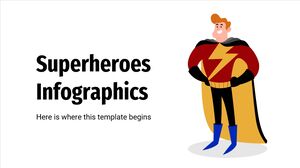 Infográficos de super-heróis