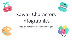 Infografiki postaci Kawaii