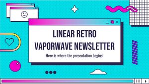 Linearer Retro-Vaporwave-Newsletter