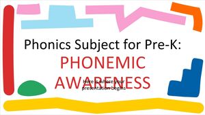 Предмет «Фоника» для Pre-K: фонематическое восприятие