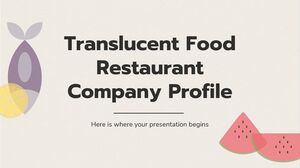 Perfil da empresa de restaurante de comida translúcida