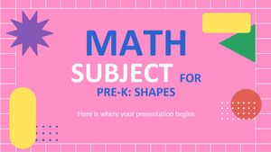 Assunto de matemática para pré-escola: formas