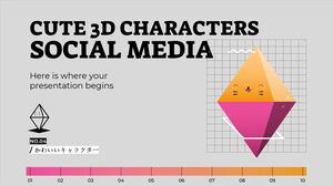 Cute 3D Characters Social Media
