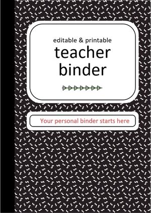 Editable & Printable Teacher Binder